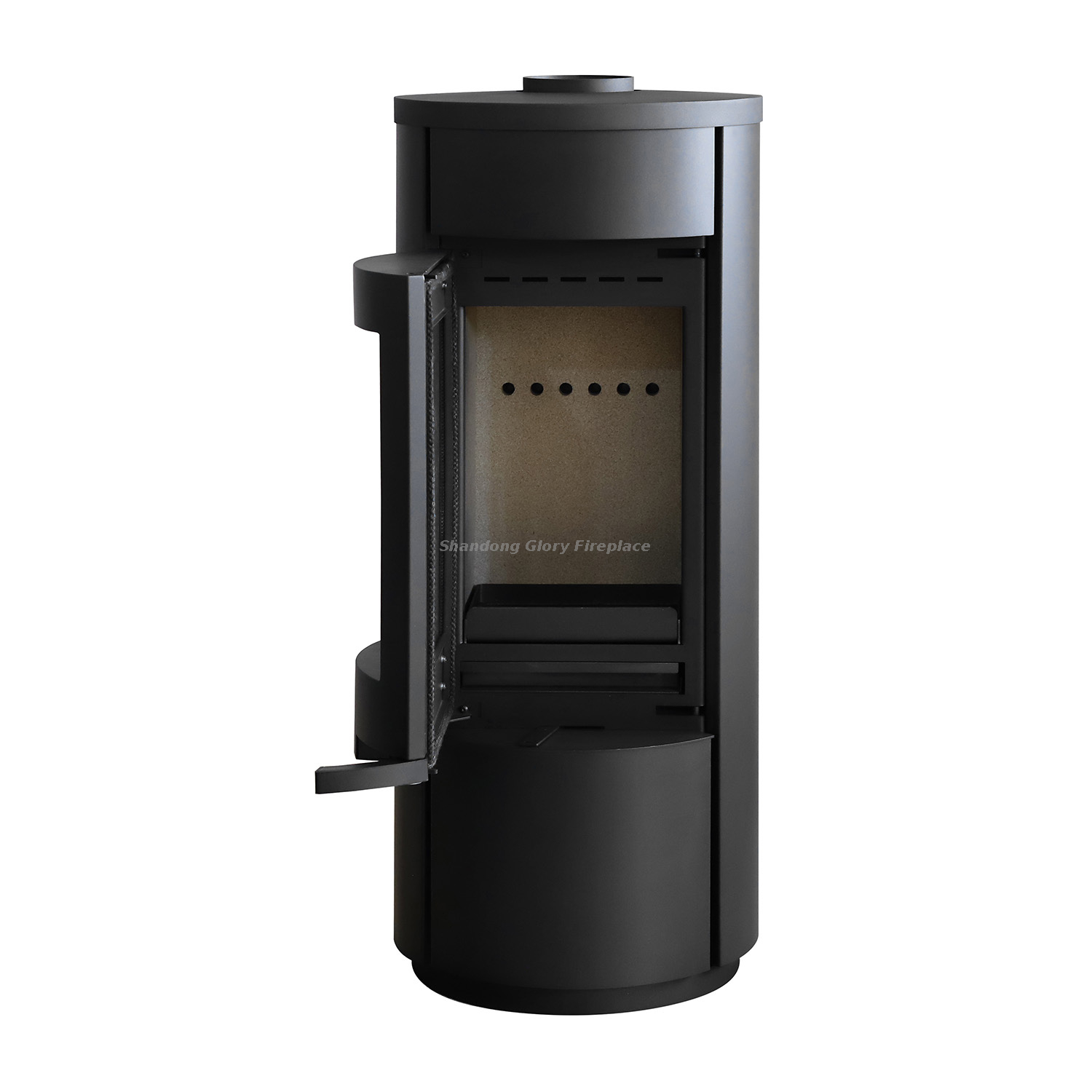 Round wood burning stove 9KW